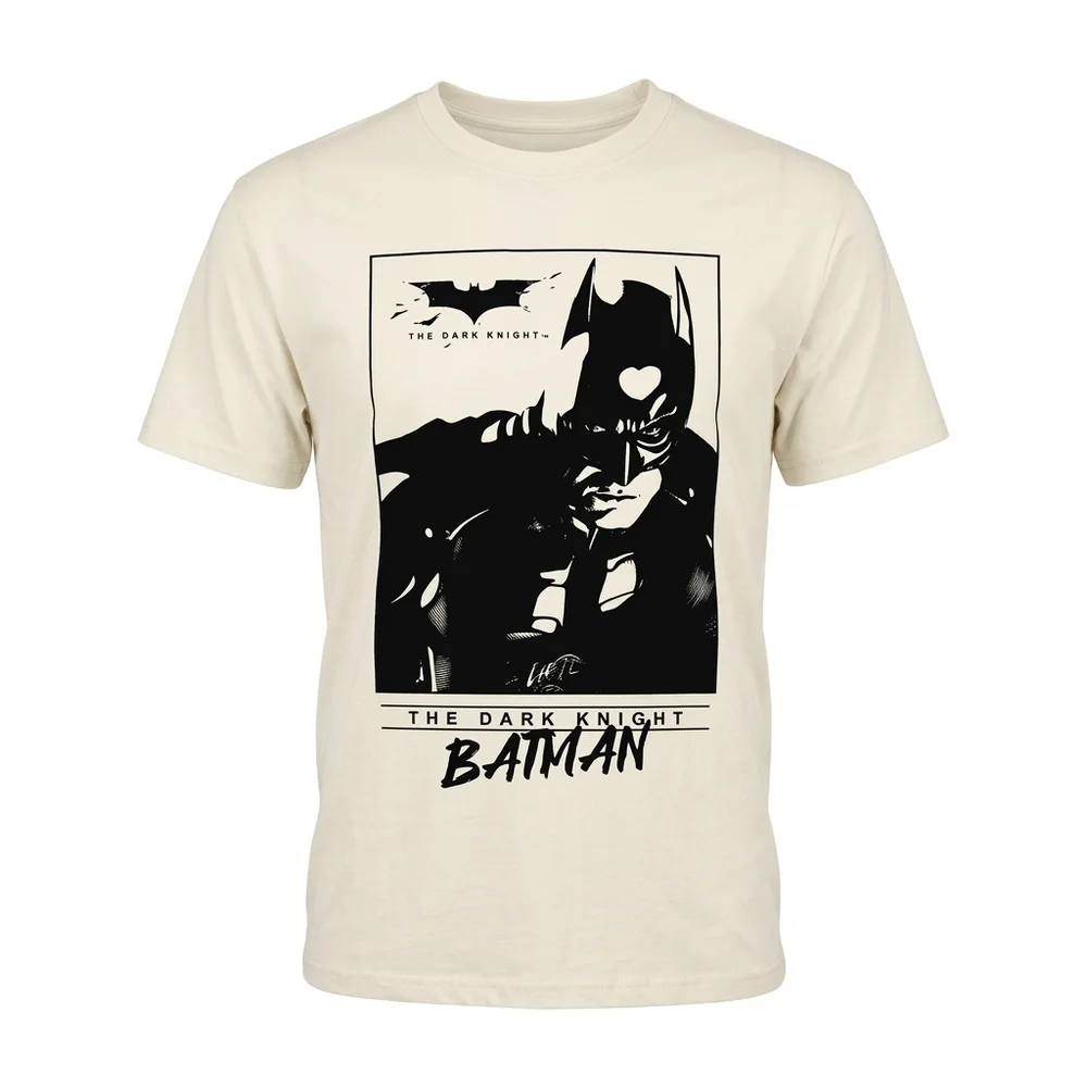 DC Comics Batman The Dark Knight Graphic Tee - Cream & Black - Picture 1 of 4